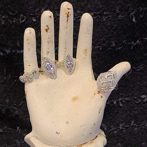 Sterling Silver with amethyst ring